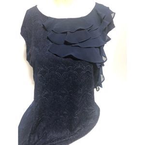 NYC WOMEN’S BLOUSE SHELL NAVY SIZE L